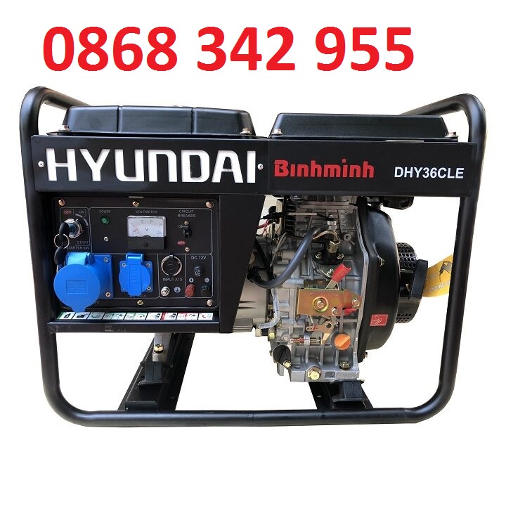 Máy Phát Điện Chạy Dầu 2.7KVA-3.0KVA Hyundai DHY36CLE