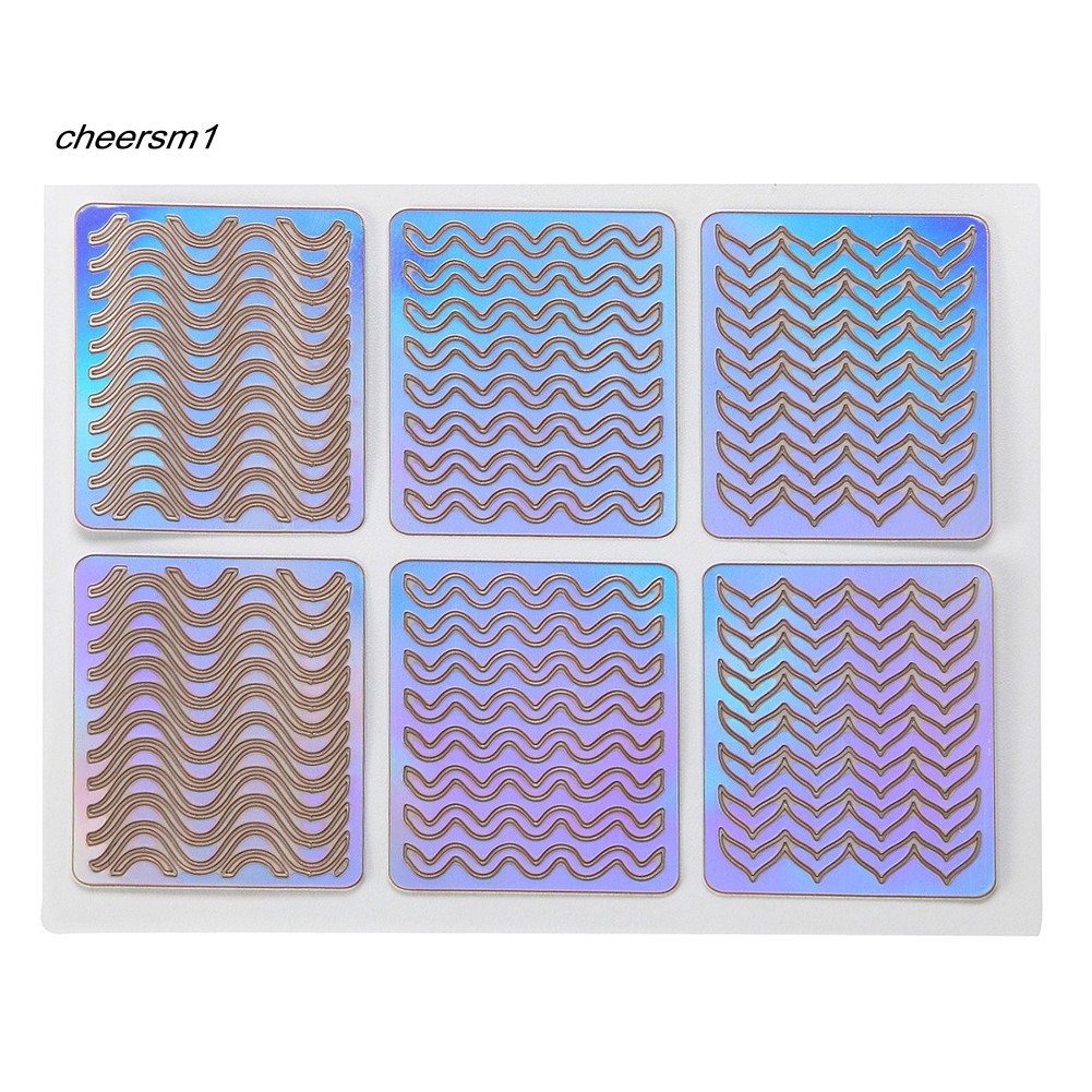 Bộ 6/12/24 giấy mẫu vẽ trang trí móng tay DIY tiện dụng