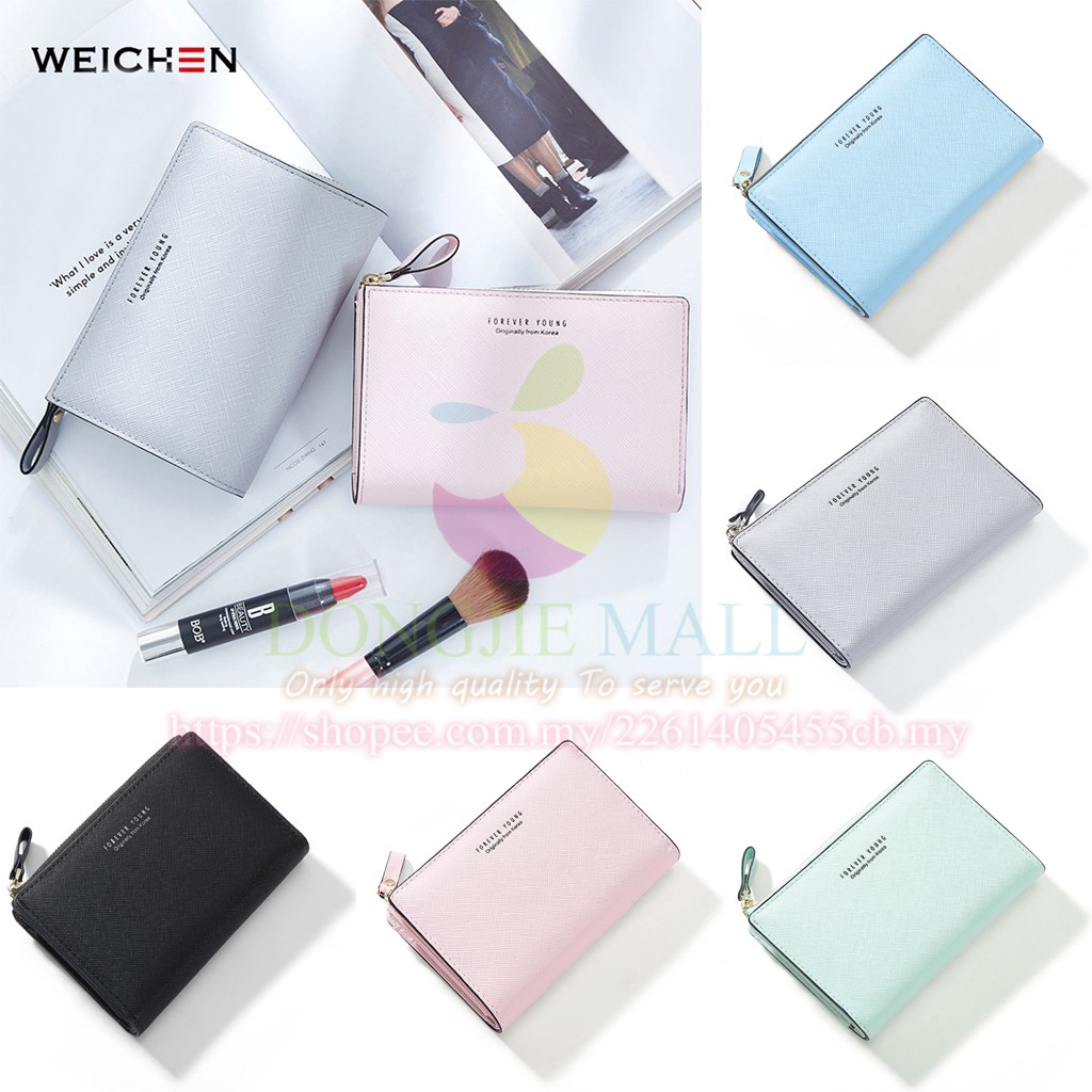 Chính thức 100% Forever Young Với Túi Dây Kéo Đa Năng Sinh Viên Đơn Giản Forever Young Girl Wallet