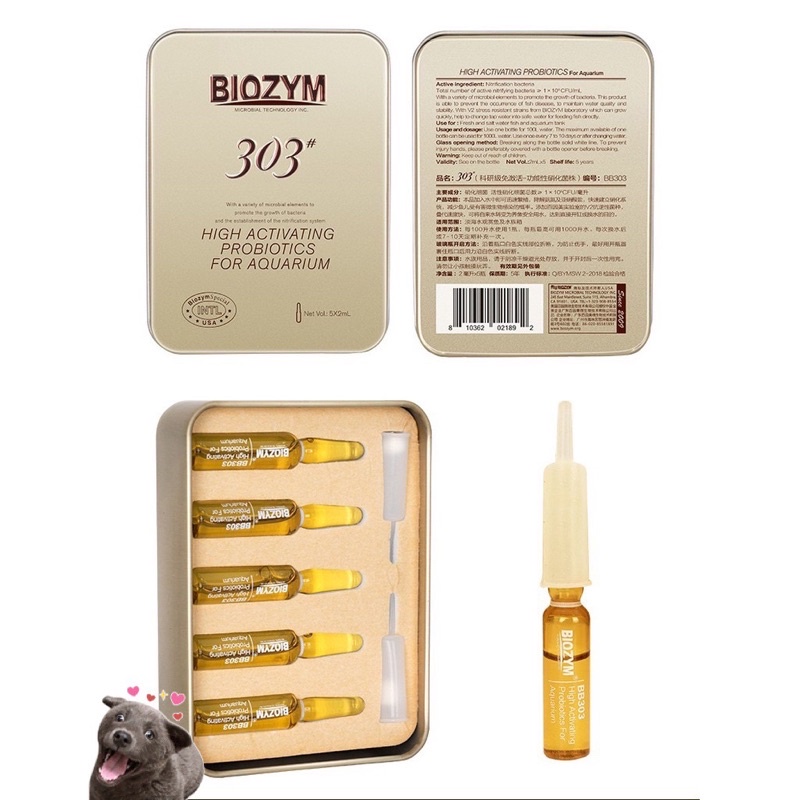 Vi sinh sống đậm đặc biozym, hộp 5 ống