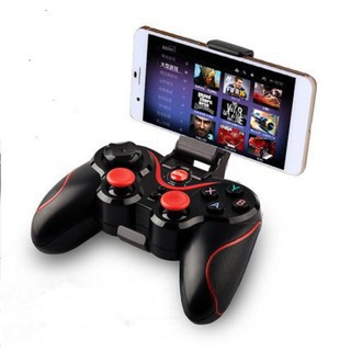 dobts( TẶNG KÈM GIÁ ĐỠ ĐIỆN THOẠI ) Tay cầm chơi game Bluetooth Terios T3 (Đen)haz