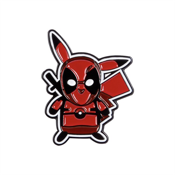 Pin sticker ghim cài áo Sticker Factory - Pikachu Deadpool 2.3x3cm