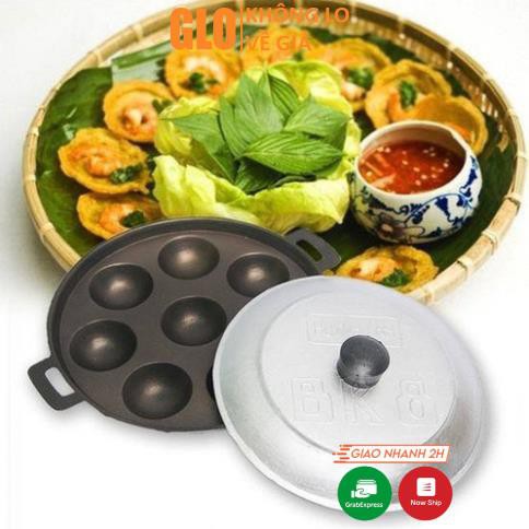 Chảo Đổ Bánh Khọt 7 Khuôn Chống Dính