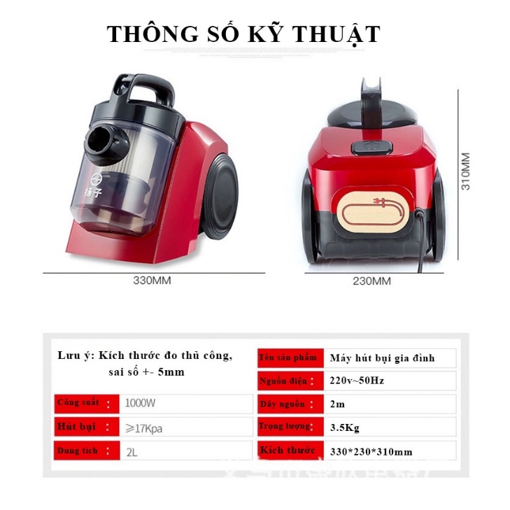 Máy hút bụi gia đình, hút bụi cầm tay công suất lớn dễ dàng dọn dẹp nhà cửa [BH 12 Tháng]