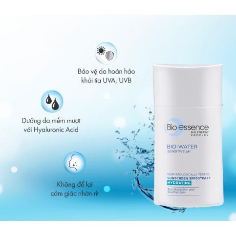 BIO-ESSENCE_ Kem chống nắng Bio-Essence BioWater Miracle Bio-Water cooling sunscreen(face) spf50 40ml.