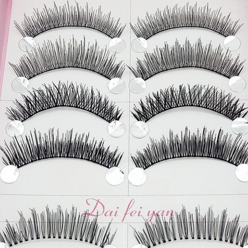 Set 10 Cặp Lông Mi Giả 3D Mềm Mại Dày Dặn Màu Đen Có Thể Tái Sử Dụng