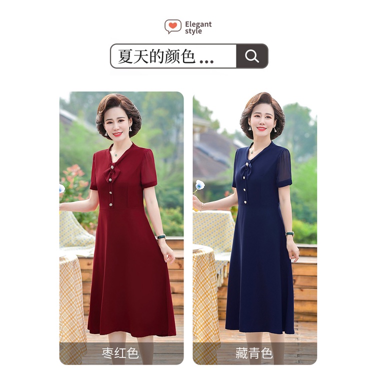 Đầm Cưới Sang Trọng Thời Trang Mùa Hè Cho Nữ Trung Niên 40-50 Tuổi