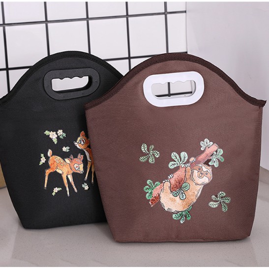 Túi đựng cơm cao cấp vải chống thấm khoá kéo tiện lợi size 29x16x23cm