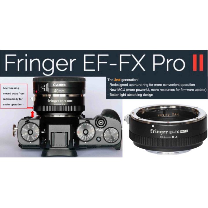 Ngàm chuyển Auto Focus siêu nhanh Fringer EF - Z, EF-FX Pro 2 dùng ống kính Canon EF gắn trên body Nikon Z và Fujifilm