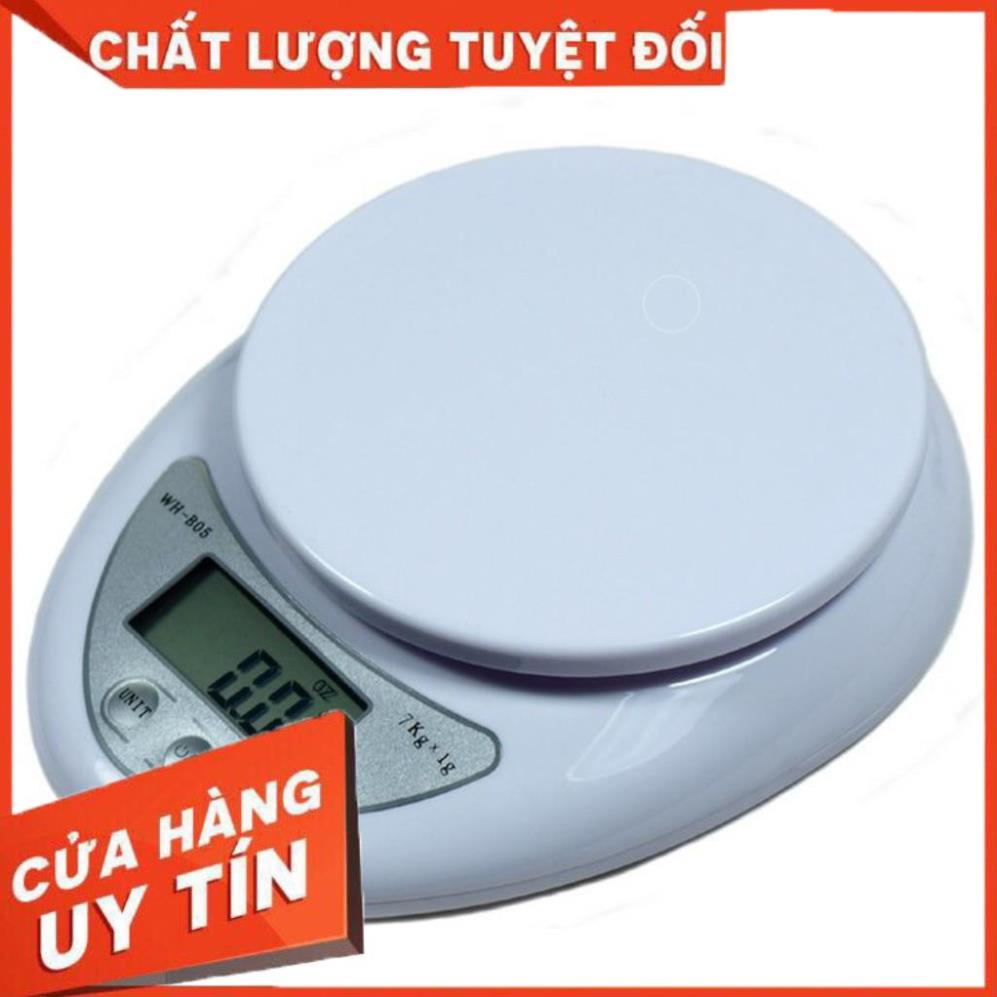 Cân Điện Tử Nhà Bếp Mini Electronic Kitchen Scale Cân Thực Phẩm 5Kg – 1G Kèm Pin ( CÂN MỎ TRÒN)