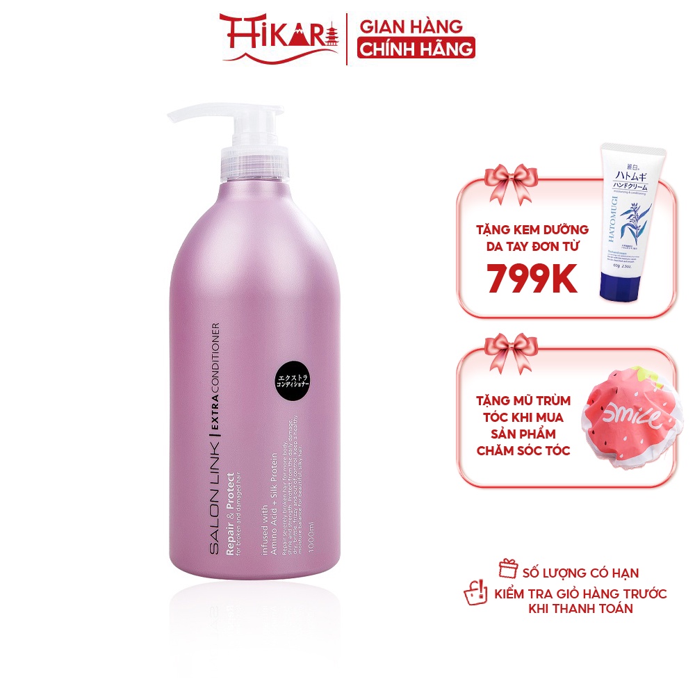 Dầu xả Kumano Salon Link Extra Conditioner dành cho tóc yếu 1000ml