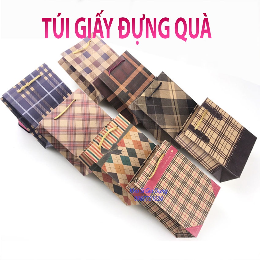 Túi giấy KRAFT đựng quà sang trọng (mẫu ngẫu nhiên)