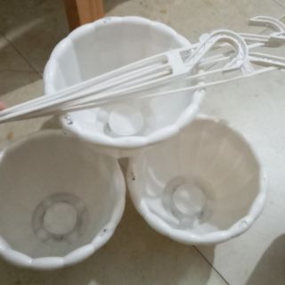 Chậu 22cm x15cm trắng siêu đẹp