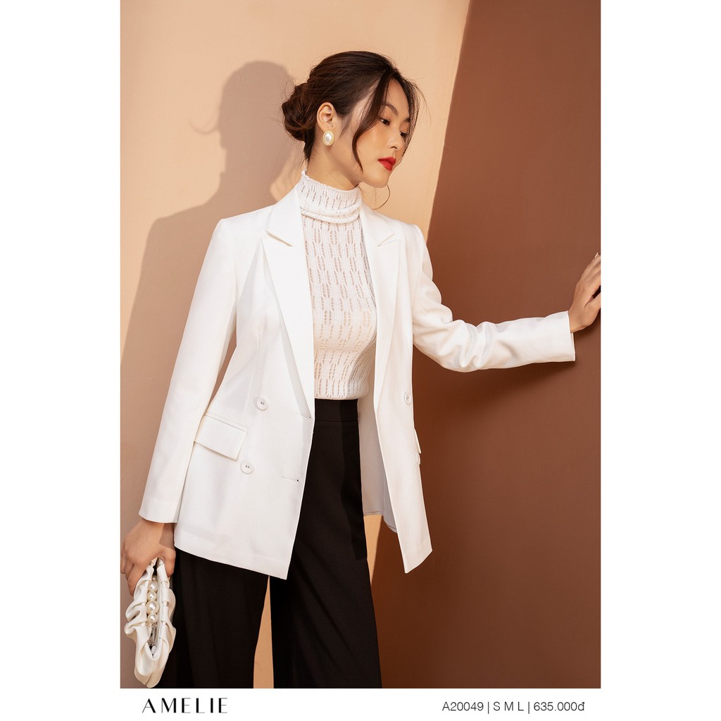 AMELIE Áo blazer cổ ve vếch túi cơi 4 khuy bọc by Amelie | BigBuy360 - bigbuy360.vn