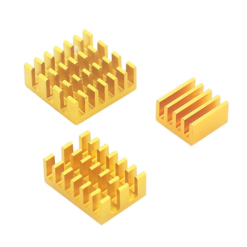 Set 3 bộ tản nhiệt bằng nhôm kèm băng dính cho Raspberry Pi 4B | BigBuy360 - bigbuy360.vn