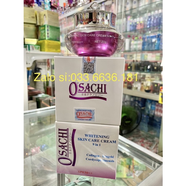 {cam kết chính hãng 100%} kem OSACHI WHITENING SKIN CARE CREAM 9 in 1 dưỡng trắng da cao cấp hủ 20G