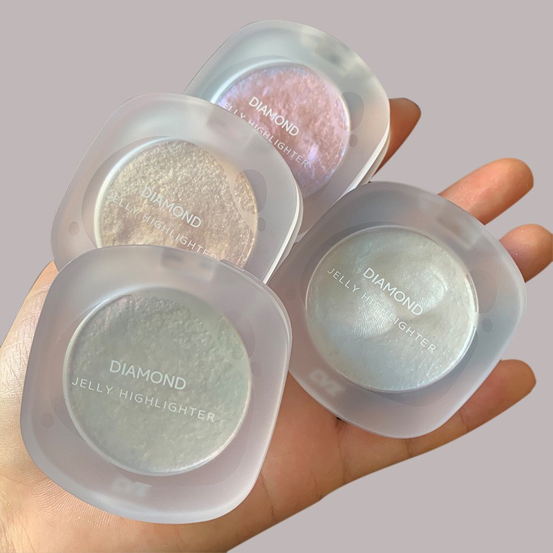 high quality waterproof Super shiny mashed potato highlighter，applied to the face and body，4 color brighten Diamond Highlight Gel