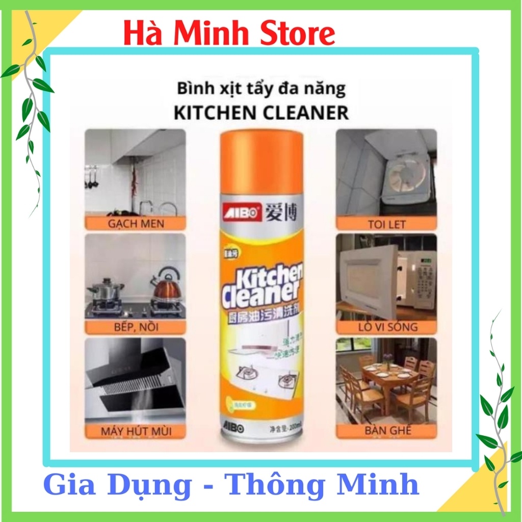 Bình Xịt Vệ Sinh Nhà Bếp Đa Năng, Xịt Bọt Tuyết, Tẩy Dầu Mỡ, Tẩy Vết Bẩn Kitchen Cleaner 500ml Hà Minh Store