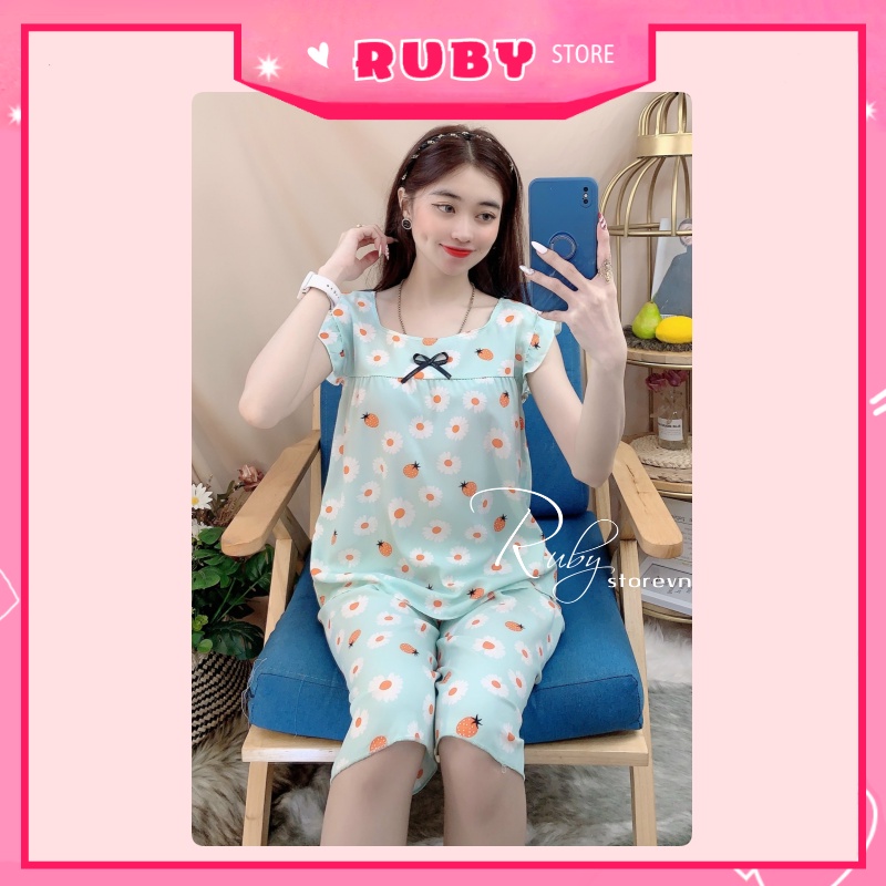 Đồ bộ nữ mặc nhà Free Size họa tiết dễ thương, chất kate mềm mịn mát ❤ Rubystorevn