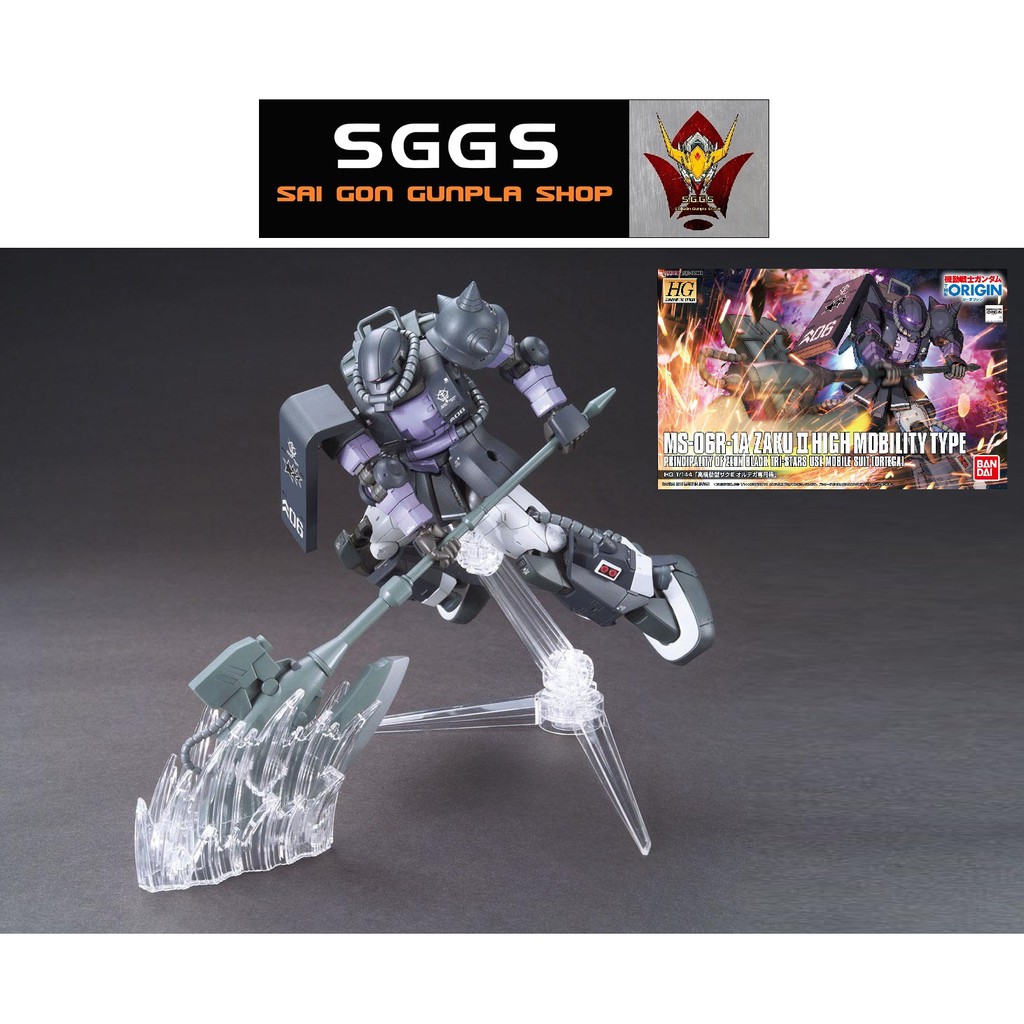 Gundam Bandai HG Zaku 2 Ortega High Mobility Type Ms-06r-1a Hggto Gundam The Origin Mô Hình Đồ Chơi Lắp Ráp Anime Nhật