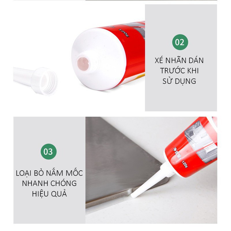 Keo tẩy mốc chân tường - Gel tẩy mốc đa năng loại bỏ hoàn toàn nấm mốc không ăn mòn