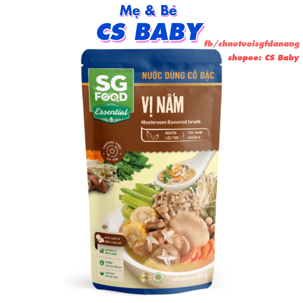 = Nước Dùng Cô Đặc Vị Nấm 180g Sài Gòn Food - CS Baby