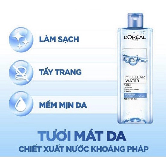 Nước Tẩy Trang L'Oreal Micellar Water 400ml