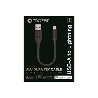 Cáp USB-A to Lightning Mazer ALU.DURA.TEK - Dài 20cm
