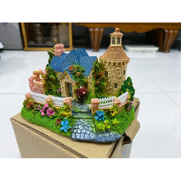 CẢNH NHÀ TRANG TRÍ HỒ CÁ NON BỘ 12X8X8CM