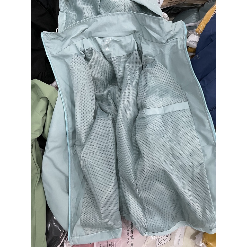 [Mã FAMARAL1 giảm 10K đơn 50K] Áo khoác gió nữ 2 lớp cao cấp Hidoli,áo gió nữ 2 lớp chống nước, nón có thể tháo rời