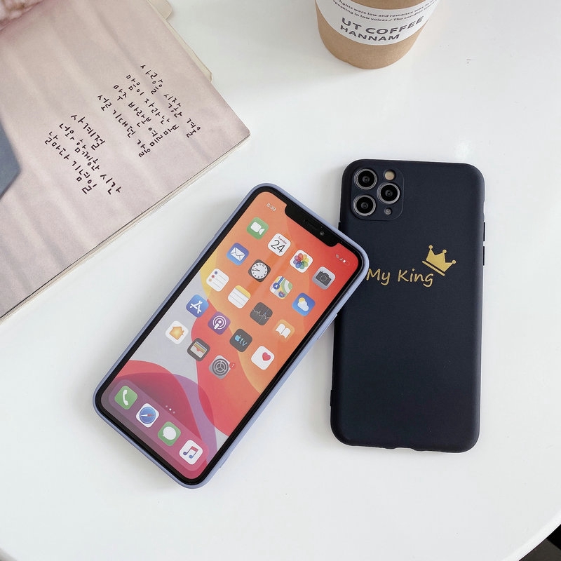 ST|【COD&Ready Stock】Couple King Queen Soft Case for OPPO Reno 3 A15 A15S A54 A53 A33 A93 2020 A52 A92 A31 A91 A5 A9 2020 A3s A5s A7 A12 A12e A39 A57 A83 F1s F1 F3 Plus F5 Youth F9 Pro F11 K3 Realme C1 X