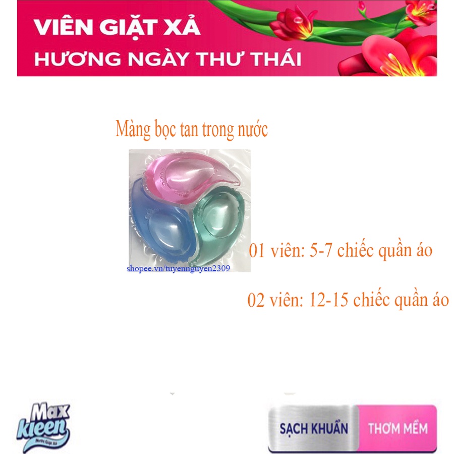 Viên Giặt Xả 2 trong 1 MaxKleen mới, đột phá với công nghệ Ultra Kép đậm đặc -Dùng thử 1 viên