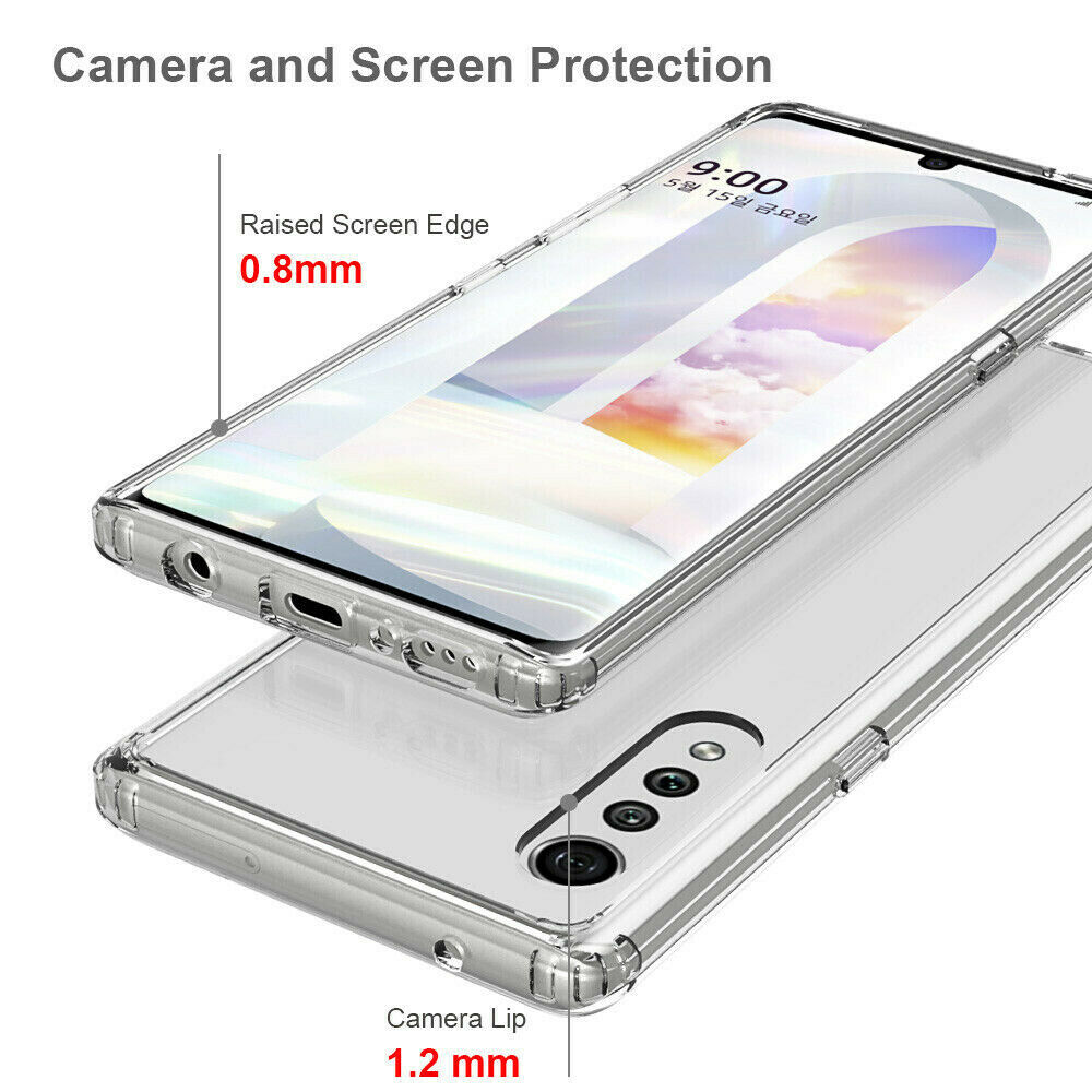 For LG Velvet Clear Ultra Slim Clear Shockproof Bumper Cover Clear Case