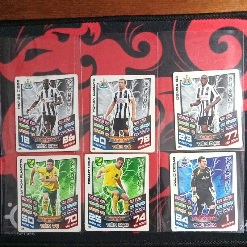 Thẻ Cầu Thủ Bóng Đá Poca Match Attax Mùa Giải 2012-2013 Cũ