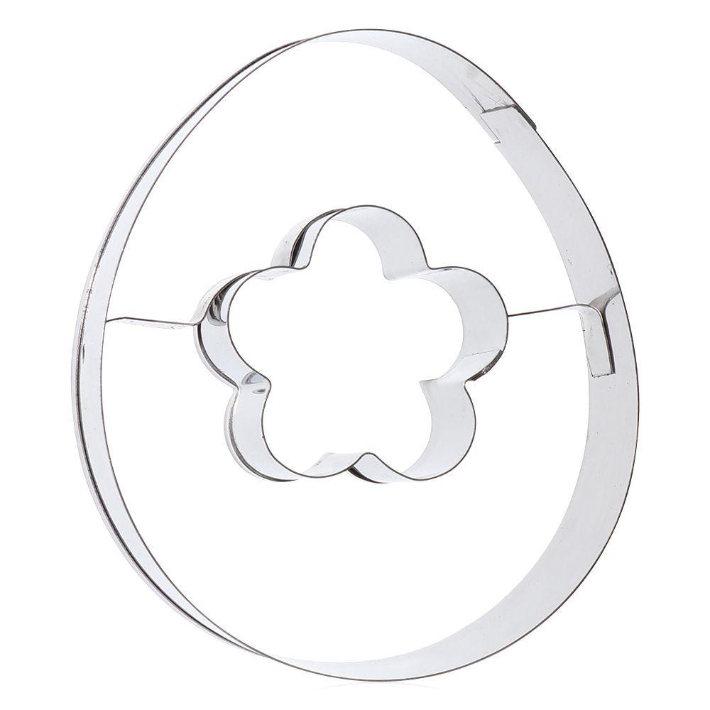 YOLA Khuôn Inox Làm Bánh &amp; Trứng Phục Sinh Hình Bướm &amp; Thỏ Phục Sinh