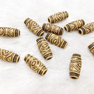 Chiếc hạt nhựa giả gỗ 3d cườm xỏ vòng tay diy phong cách trang trí handmade