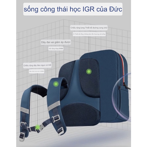 Balo chống gù học sinh UEK