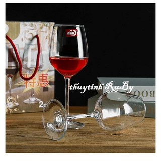 Bộ 6 Ly rượu vang cốc uống sâm panh pha lê 450ml