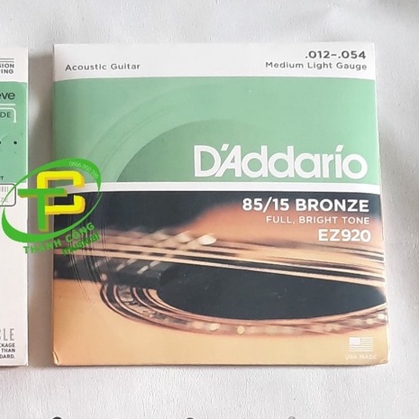 Dây đàn guitar acoustic D'Addario EZ920 Size 12 | Nhạc cụ Thành Công