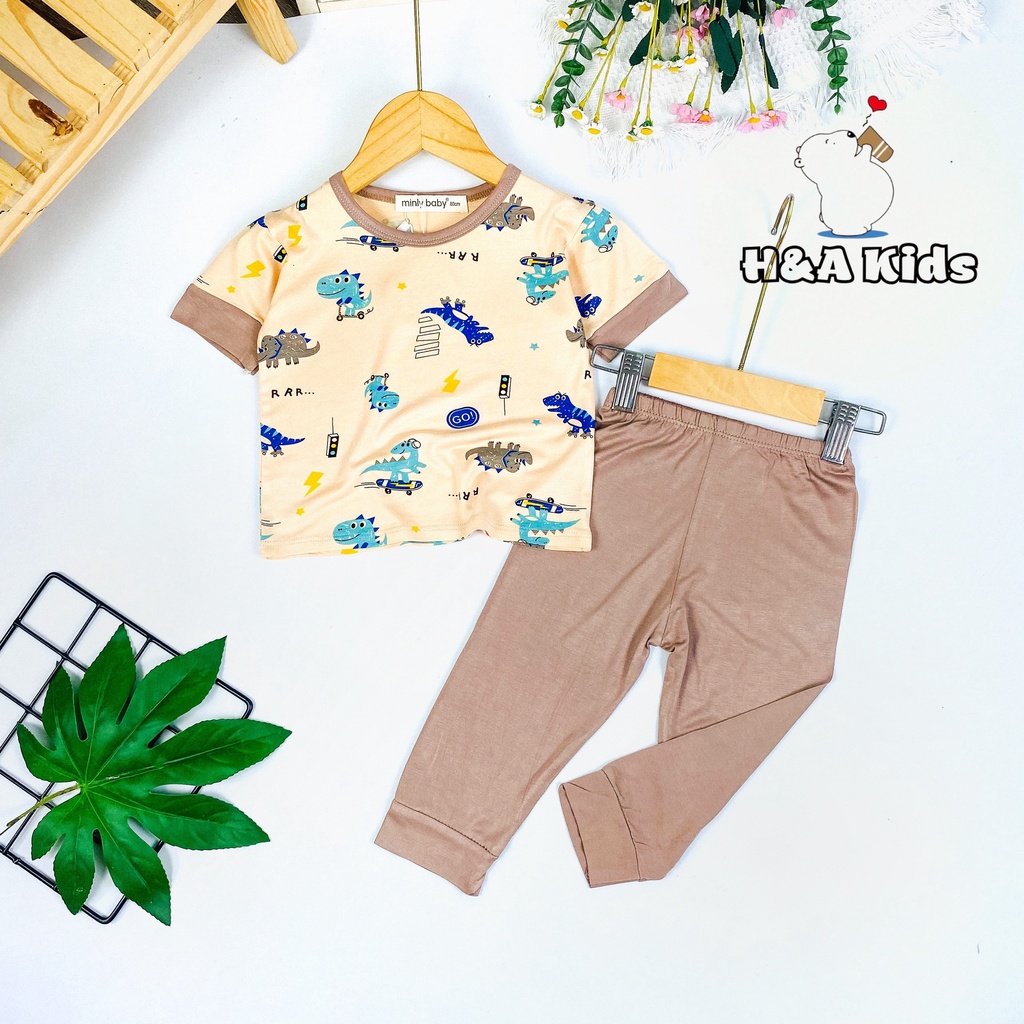 [Bé 20-33kg] Bộ Tay Ngắn Quần Dài in hình phối quần màu THUN LẠNH SIZE ĐẠI Cho Bé trai bé gái từ 20-33kg