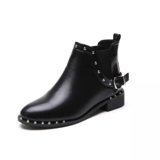 (Hàng order1 5 ngày) boot nữ cổ ngắn dập đinh
