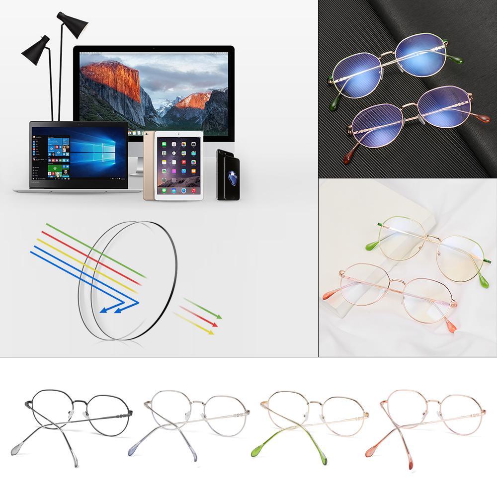 Mắt Kính Gọng Tròn Bằng Kim Loại Nhẹ Chống Tia Bức Xạ