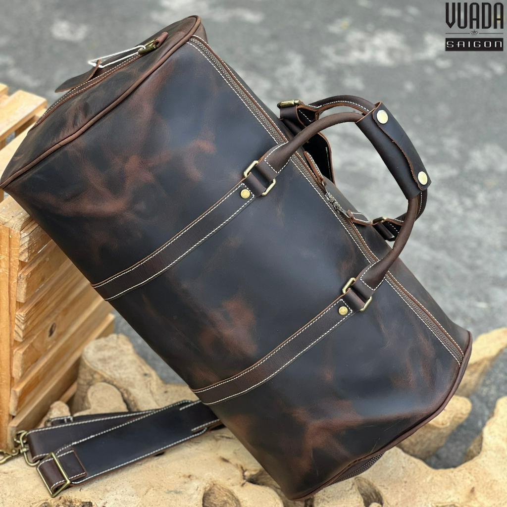 TÚI HÀNH LÍ DA  BÒ SÁP CAO CẤP HLD01