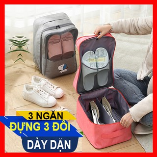 Túi Đựng Giày 3 Ngăn Thể Thao Đa Năng Gài Tay Kéo Vali,Túi Đựng Dụng Cụ