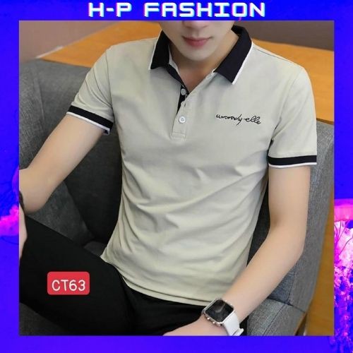 Áo Thun Nam Ngắn Tay Có Cổ 🔵 𝐅𝐑𝐄𝐄 𝐒𝐇𝐈𝐏 🔵 Áo Phông Nam Đẹp Vải Thun Co Giãn Thời Trang Hpfashion - ATNCT63