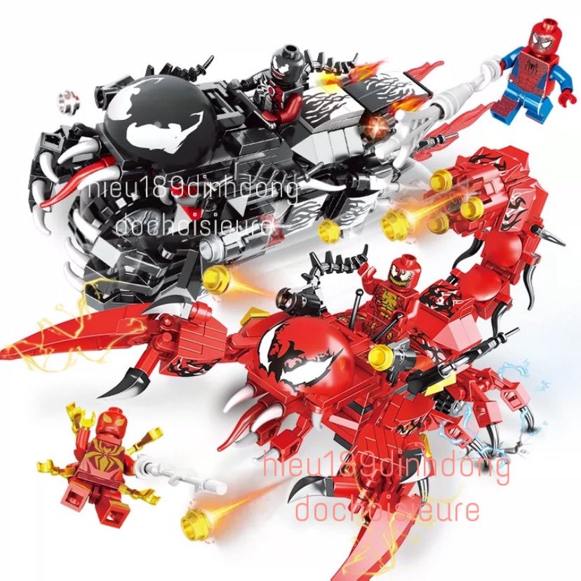 Lắp ráp xếp hình siêu anh hùng xe chiến đấu của venom 2067