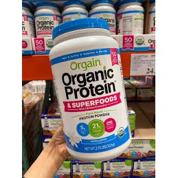 Bột Đạm Thực Vật Hữu cơ Organic Protein & Superfoods Plant Based Protein Powder 1224g hương Vani