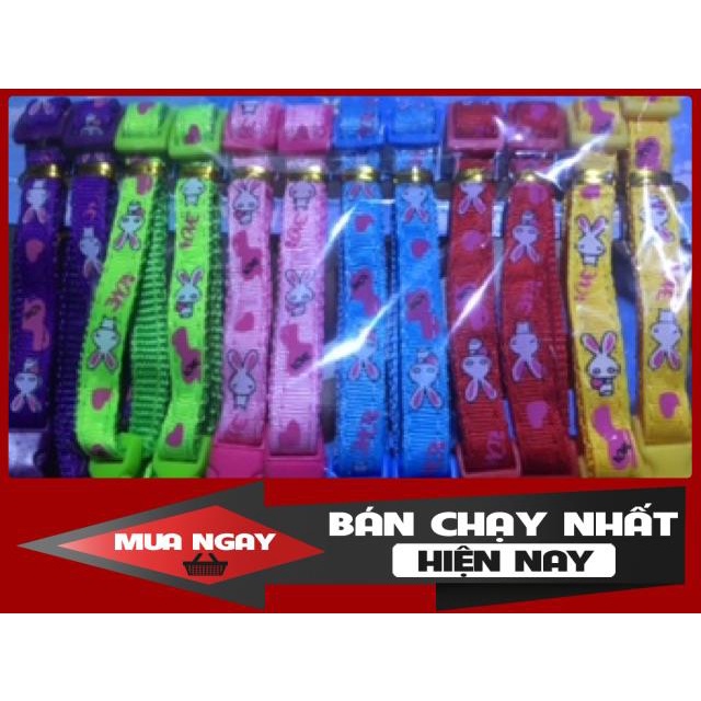 (hàng đẹp)VÒNG CỔ MÈO,CHÓ CÓ CHUÔNG CHẤT LIỆU DÙ ĐAN 0