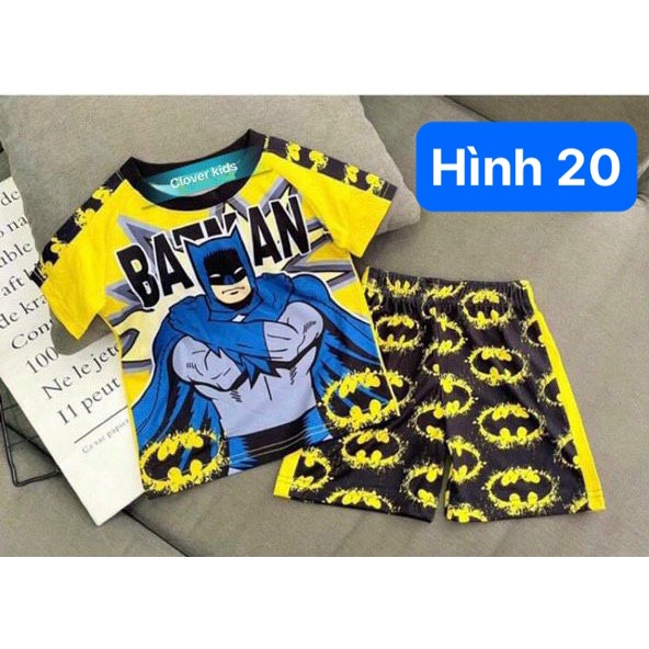 SIÊU SALE BỘ 3D CỘC TAY BÉ TRAI BÉ GÁI XINH XẮN SIZE 12-26KG(CT3D)