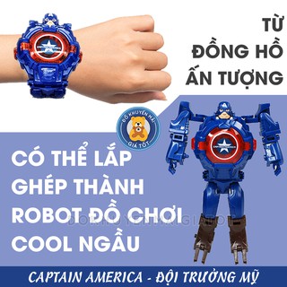 Đồng hồ trẻ em ⌚️ GIÁ SỐC ⌚️ Đồng hồ đeo tay cho bé biến hình robot siêu nhân anh hùng có đèn – Đồ khuyến mãi giá tốt